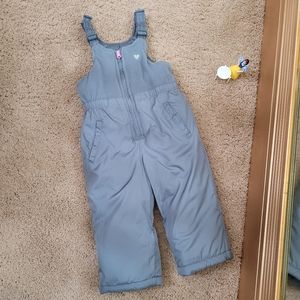 Snowbib pant Winter snowWeatherproof Toddler girl grey Oshkosh snowbib pant 2T